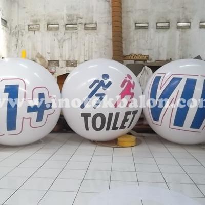 Balon Bola Diameter 15m Logo 21 Toilet Dan Vip