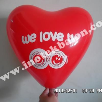 Balon Love Logo We Love U