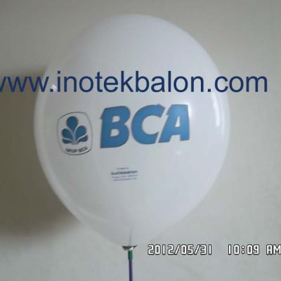 Balon Print Sablon 1 warna Logo BCA