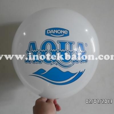 Balon Aqua Danone Sablon 1 waran 2 sisi