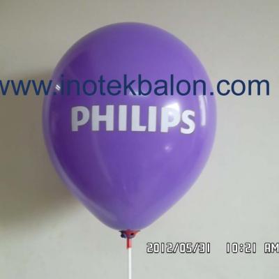 Balon Philps Biru Sablon Putih
