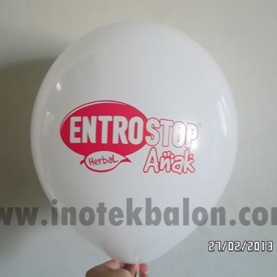 Balon Print Logo Entrostop Herbal Anak