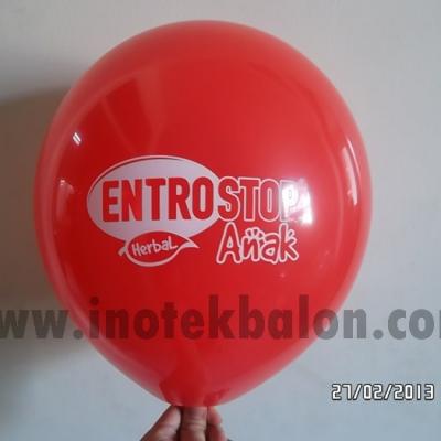 Balon Print Logo Entrostop Herbal Anak