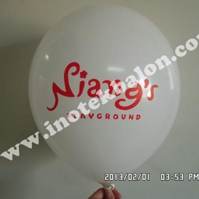 Balon Sablon Logo Hooray Kids Dan Siangs