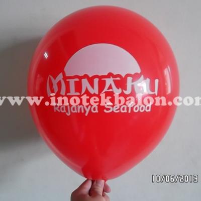 Balon Print Sablon Logo Minaku