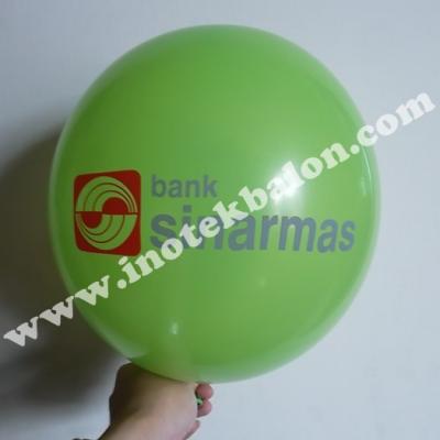 Balon Print Logo Sinarmas Sablon 2 Warna 2 Muka