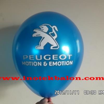 Balon Metalik Peugeot Sablon 1 Warna 
